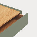 Arista - Table De Chevet Suspendue - Vert & Chêne