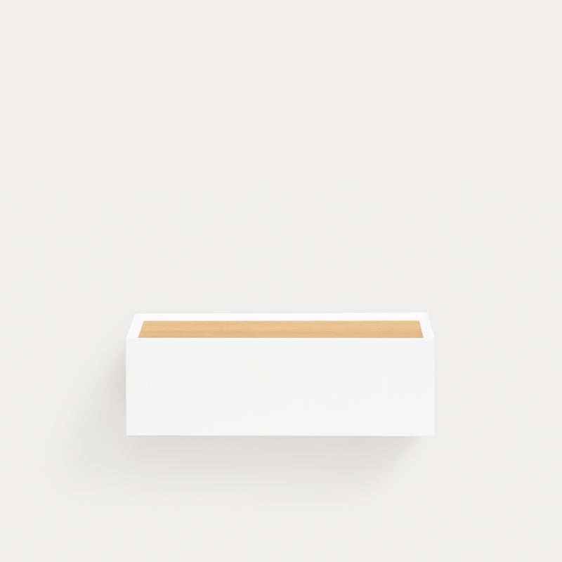 Arista - Table De Chevet Suspendue - Blanc & Chêne