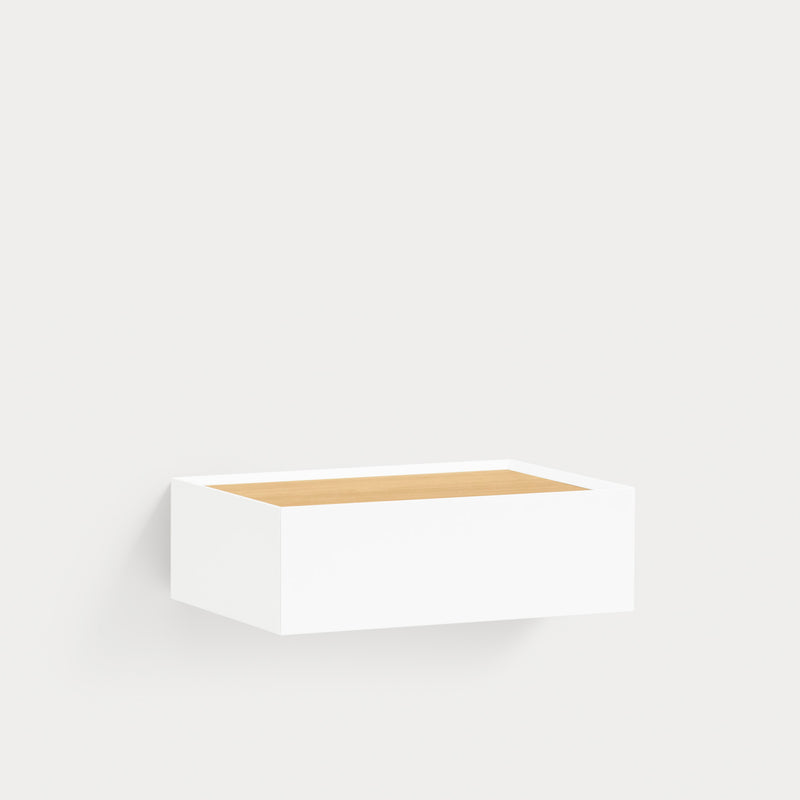 Arista - Table De Chevet Suspendue - Blanc & Chêne