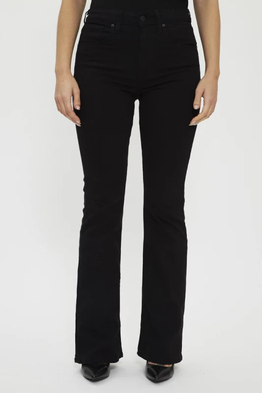 Levi'S 725 Flared Jeans Black Size W29L34 | Wide Pants Outlet | Women | Black