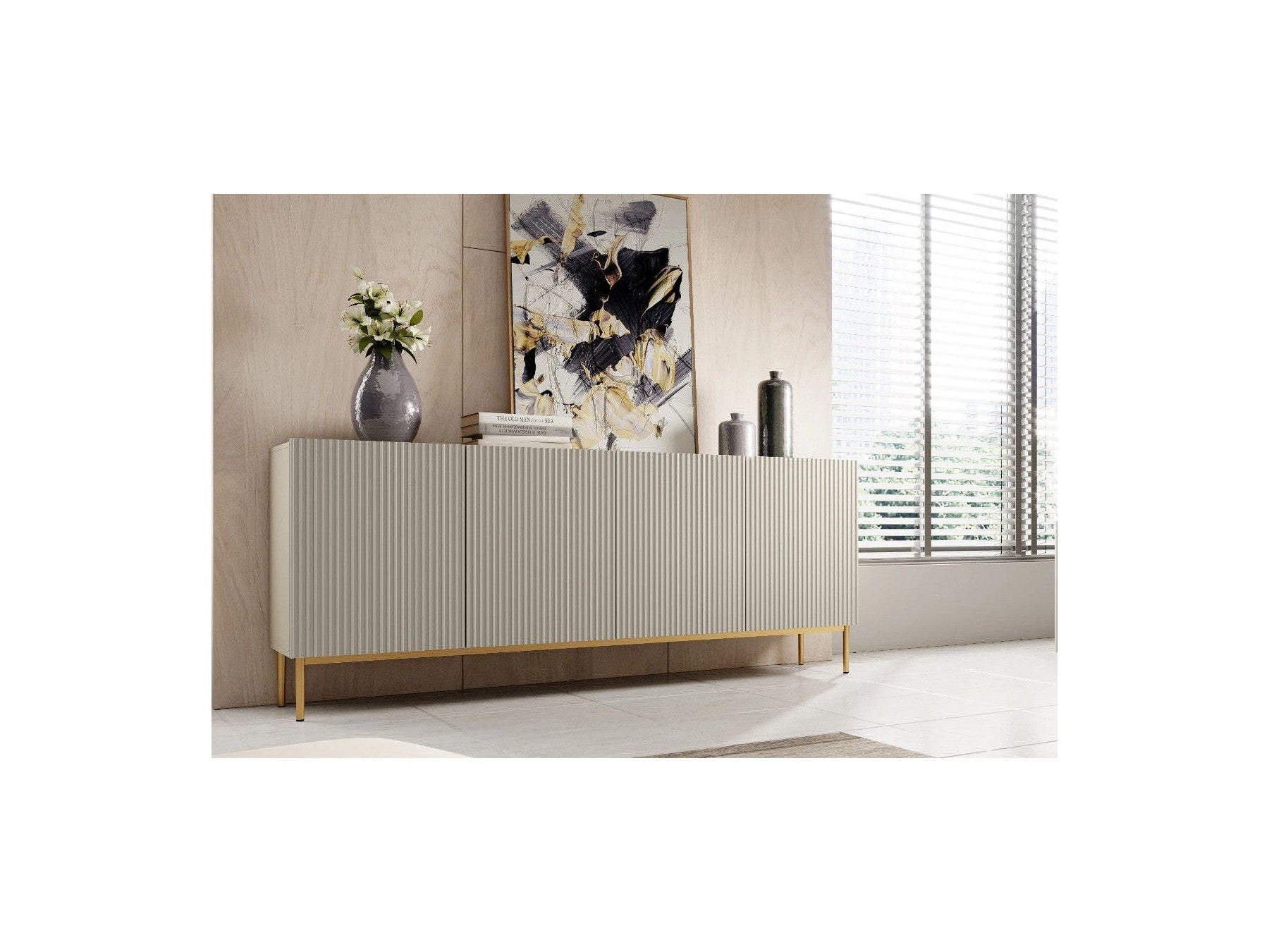 Kasha - Buffet 4 Portes - Pieds Or