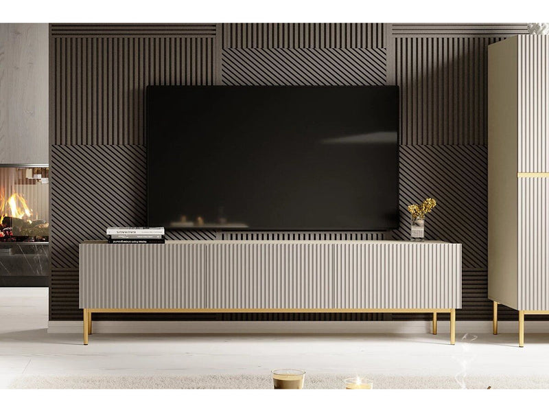 Kasha - Meuble Tv - Pieds Or - 2 Tailles