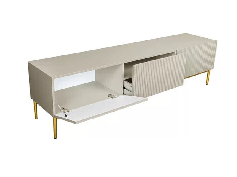 Kasha - Meuble Tv - Pieds Or - 2 Tailles