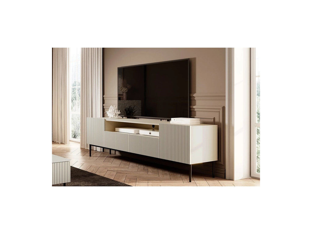 Kasha - Meuble Tv Avec Niche - Pieds Noirs