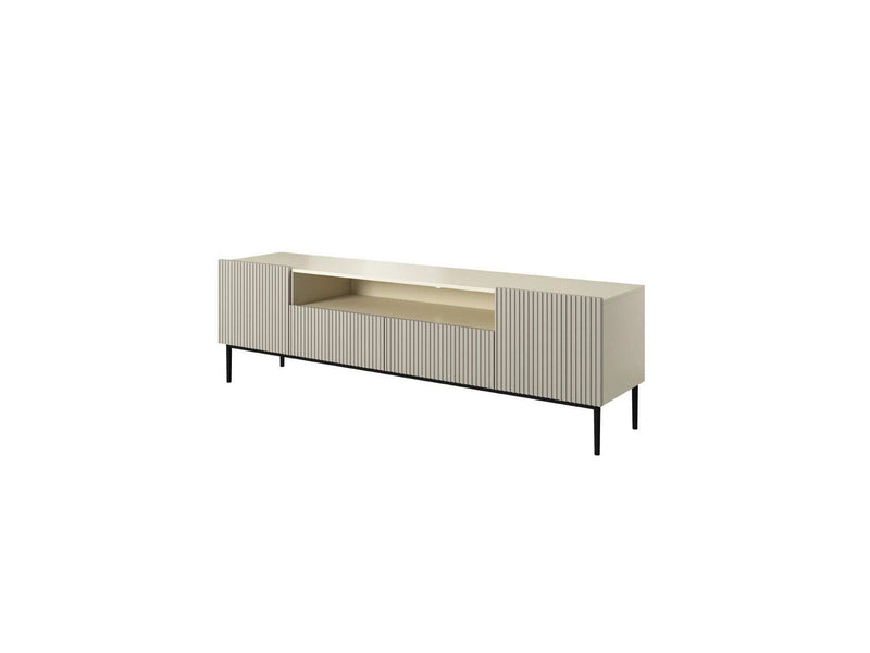 Kasha - TV Stand With Niche - Black Feet