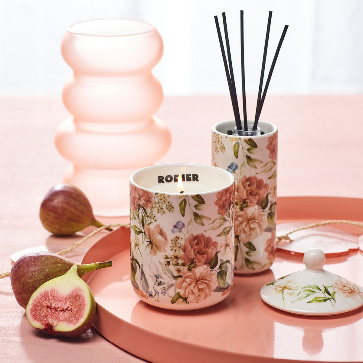 Scented Candle in Porcelain Jar - Fig Tree - Dutch Flowers