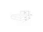 Garance - Cama con arcón con cabecero efecto almohada