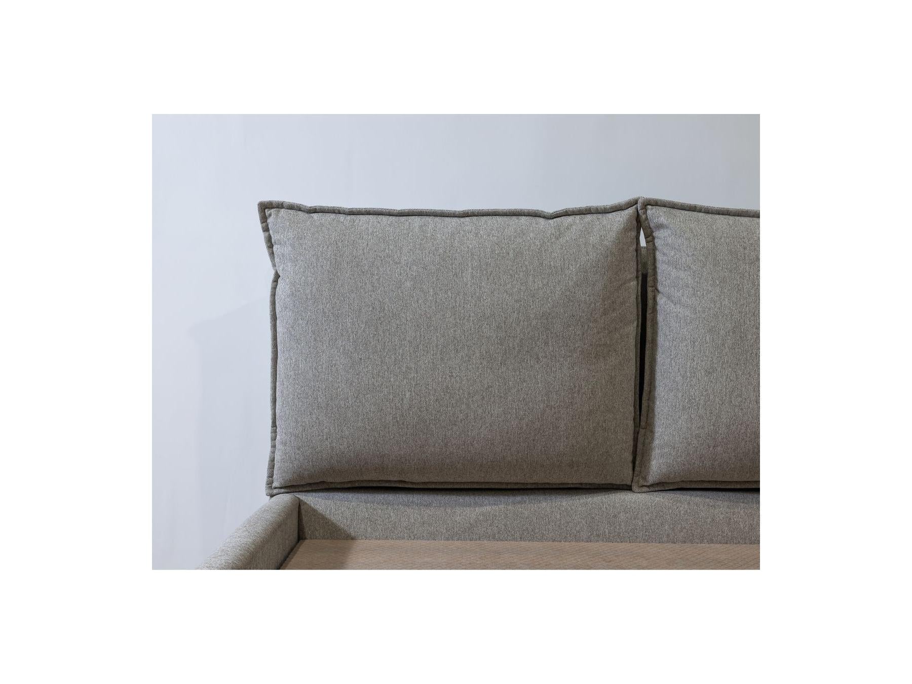 Garance - Cama con arcón con cabecero efecto almohada