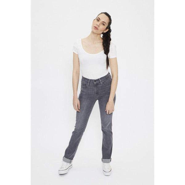 Jean Droit Taille Haute Levi's 724 Gris