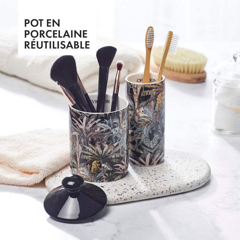 Difusor de porcelana Jungle Monkey - Negro - Jasmine & Ylang