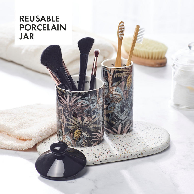 Difusor de porcelana Jungle Monkey - Negro - Jasmine & Ylang
