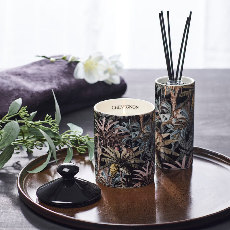 Difusor de porcelana Jungle Monkey - Negro - Jasmine & Ylang