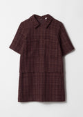 Brown Tweed Bardot Dress