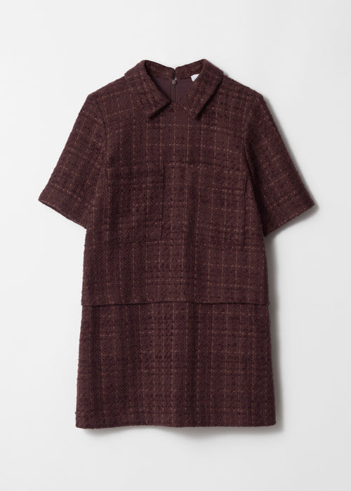 Dress Pa Bardot Tweed Dress - Brown - Women