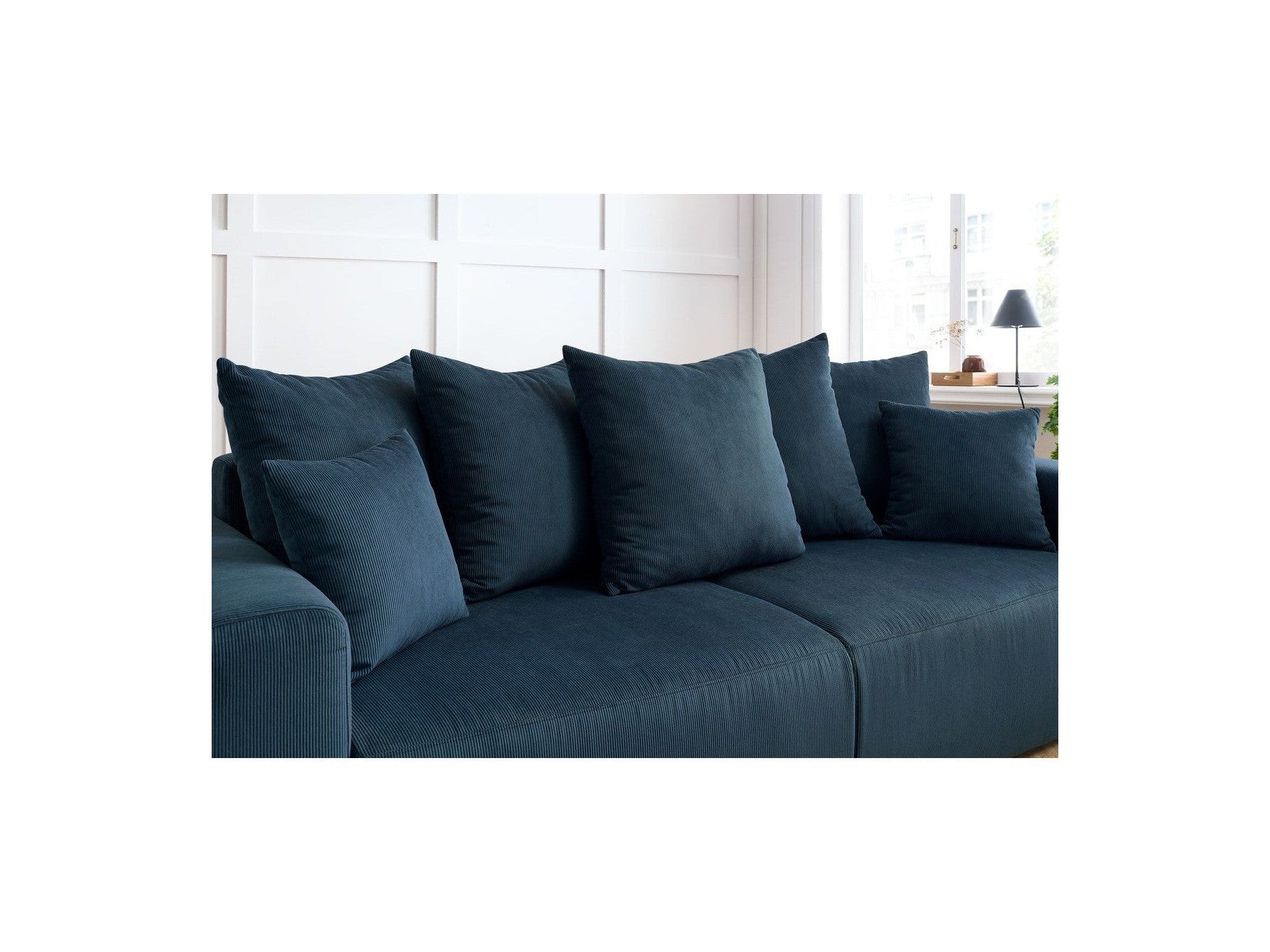 Envy - Canapé Droit Fixe 3 Places - Velours Côtelé