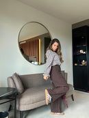 Jules Chocolate Waist Fluid Trousers