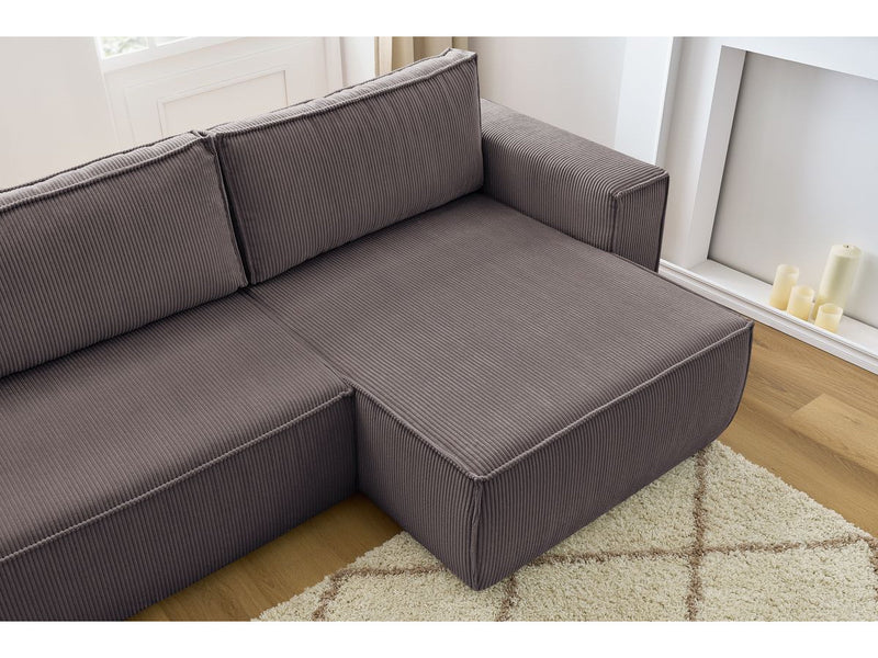 Nihad - Sofá esquinero convertible reversible - Pana
