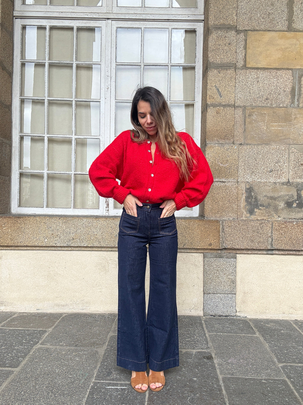Charlie red cardigan