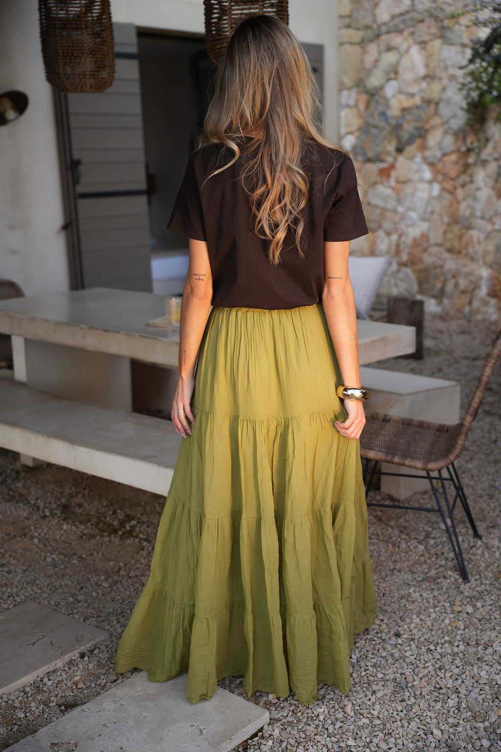 Jupe Longue Chloé - Olive