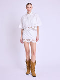 Berenice - Short Shirt 2 Front Pockets - White