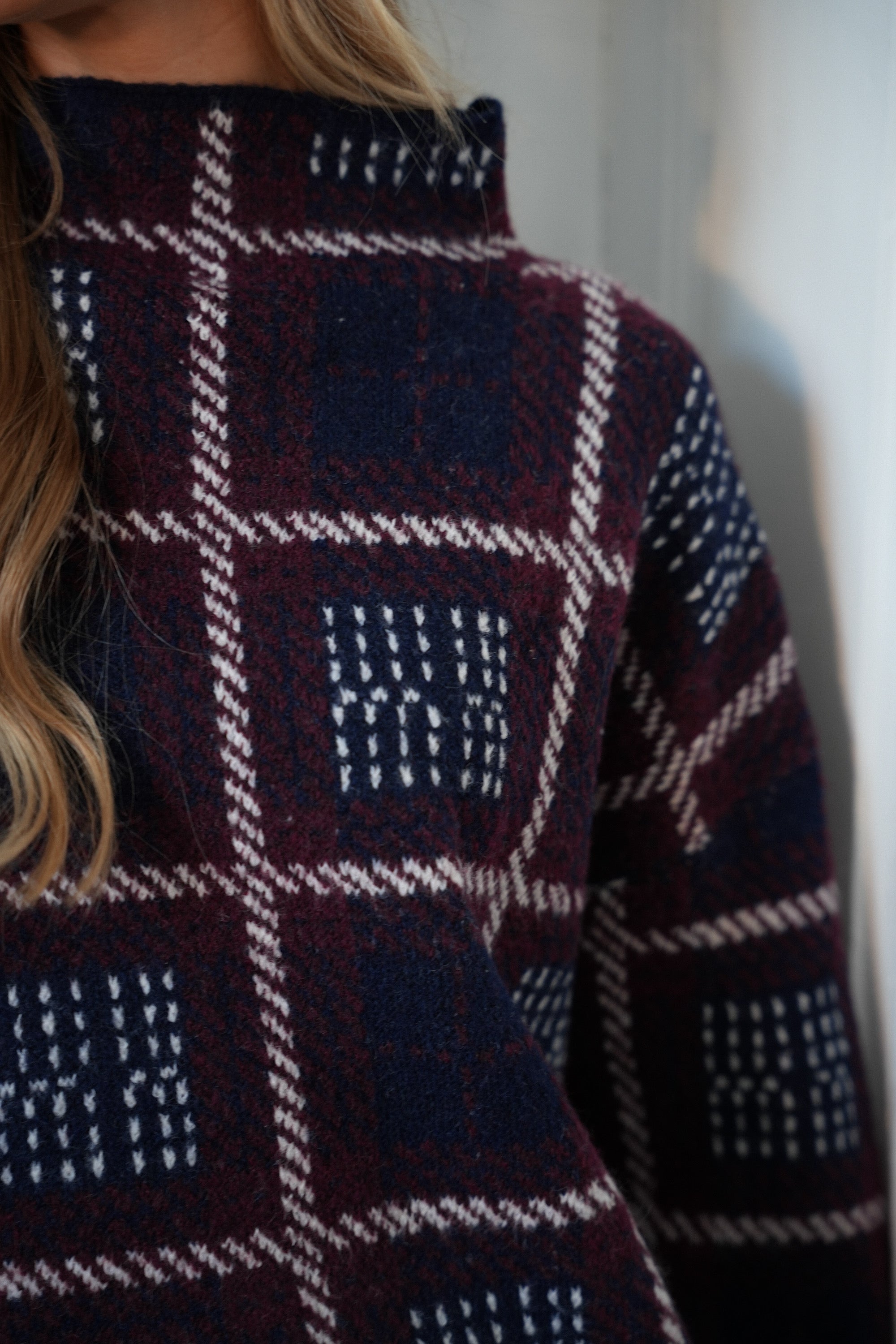 Pull À Carreaux Nala - Marine