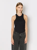 Debardeur Col Rd Corset - Black