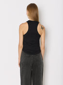 Rd Corset Collar Tank Top - Black