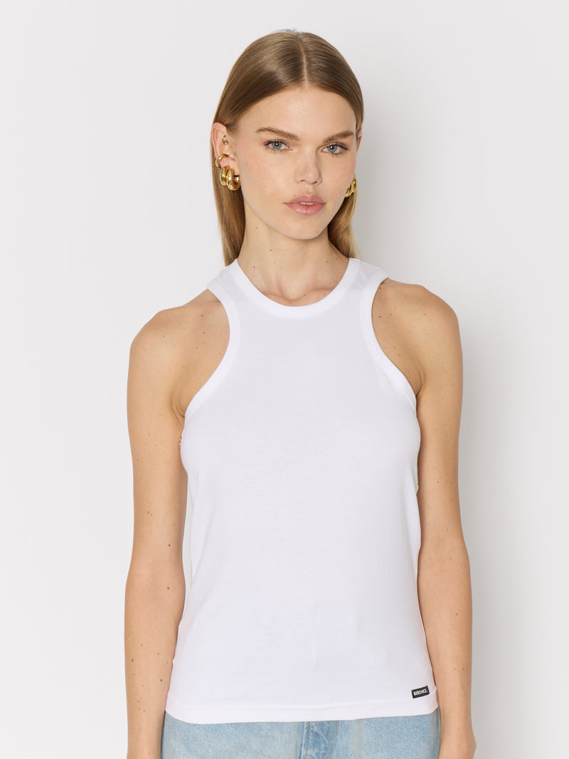 Rd Collar Tank Top - White