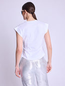 Corset Round Neck Tshirt - White
