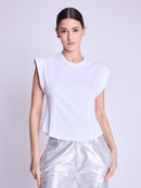 Corset Round Neck Tshirt - White