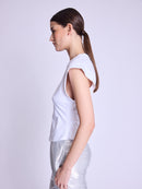 Corset Round Neck Tshirt - White