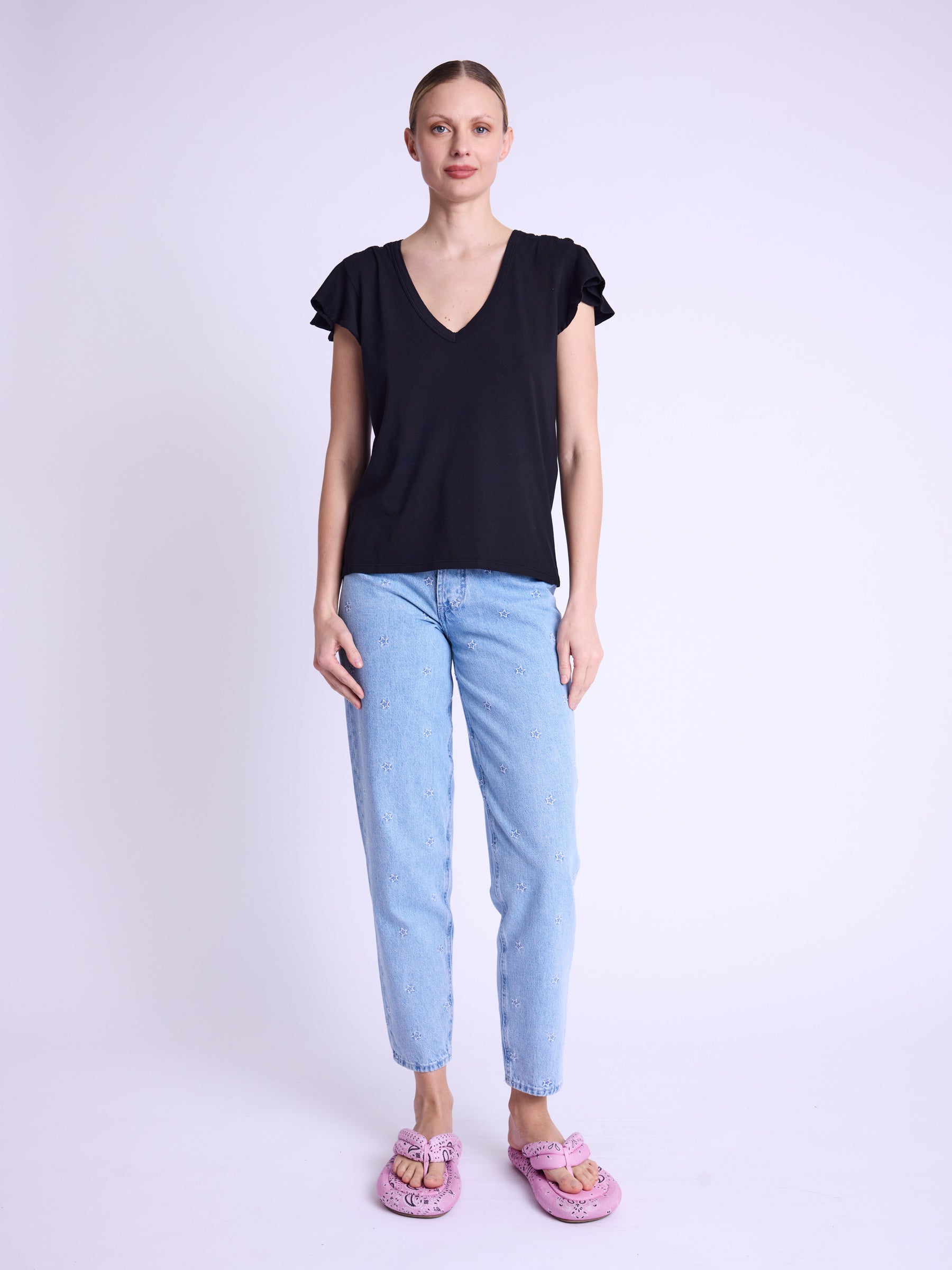 Berenice - Camiseta Mc Cuello Rd Alas - Black