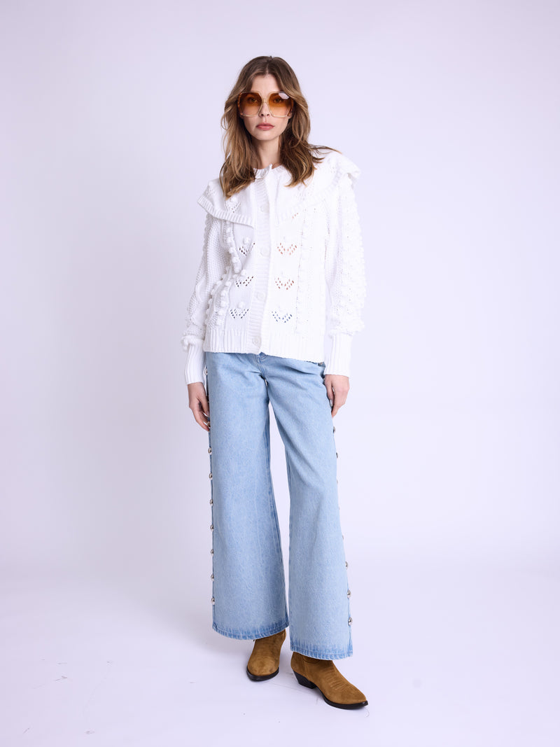 Ml Large Fancy Collar Vest - Off-White