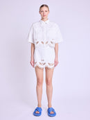 Brode Bottom Short Skirt - White