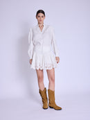 Brode Bottom Short Skirt - White