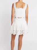 Brode Bottom Short Skirt - White