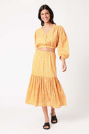 Jupe Longue Imp Fente Dvt - Sunshine