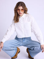 Berenice - Pantalón Flare Grandes Tachuelas Cote - Denim-Blue