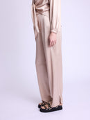 Pantalón Fluido Liso - Camel