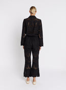 Broderie Anglaise Trousers - Black