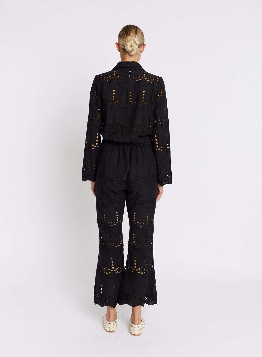 Berenice - Broderie Anglaise Trousers - Black