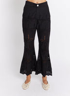 Berenice - Broderie Anglaise Trousers - Black