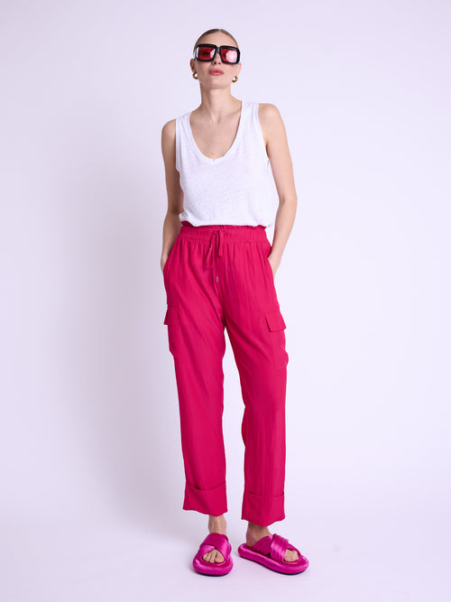 Pantalon Style Cargo - Fuchsia