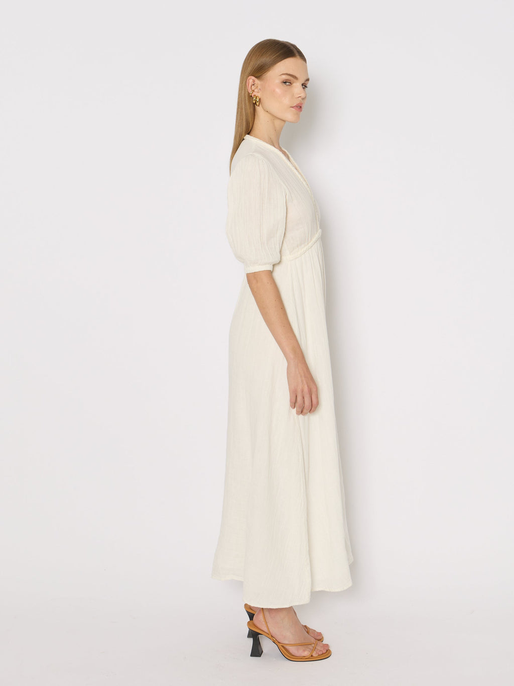 Berenice - Vestido Largo con Trenzas - Off-White