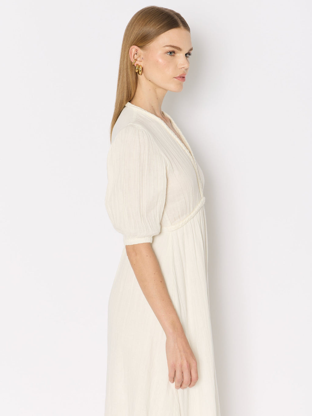 Berenice - Vestido Largo con Trenzas - Off-White