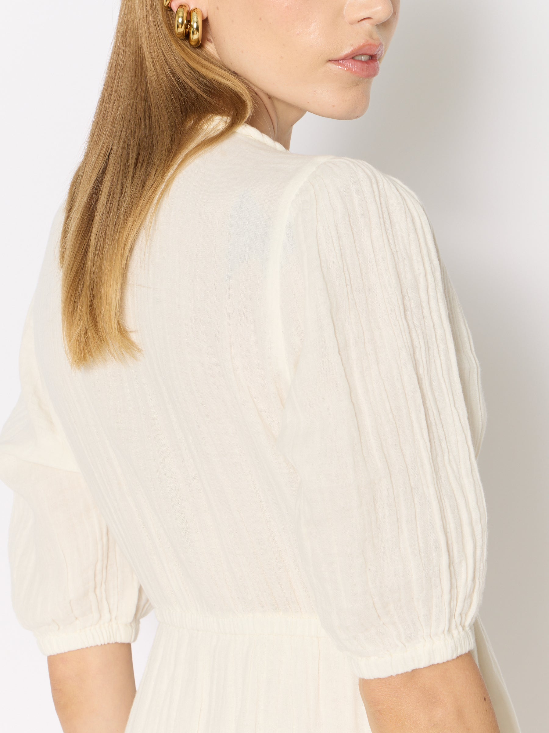 Berenice - Vestido Largo con Trenzas - Off-White
