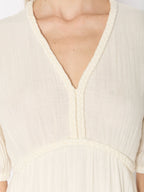 Berenice - Vestido Largo con Trenzas - Off-White
