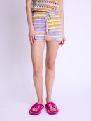 Crochet Shorts - Blue-Indigo
