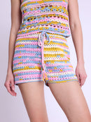 Crochet Shorts - Blue-Indigo