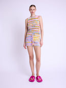 Crochet Shorts - Blue-Indigo
